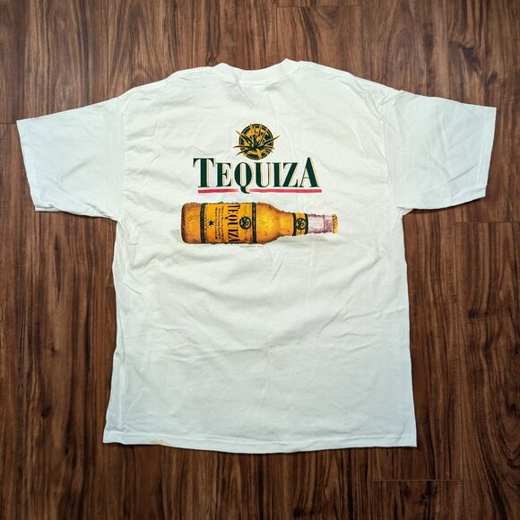 Vintage 90s Tequiza Anheuser-Busch Two Sided Graphic Promo Defunct Beer Shirt XL - Picture 3 of 12